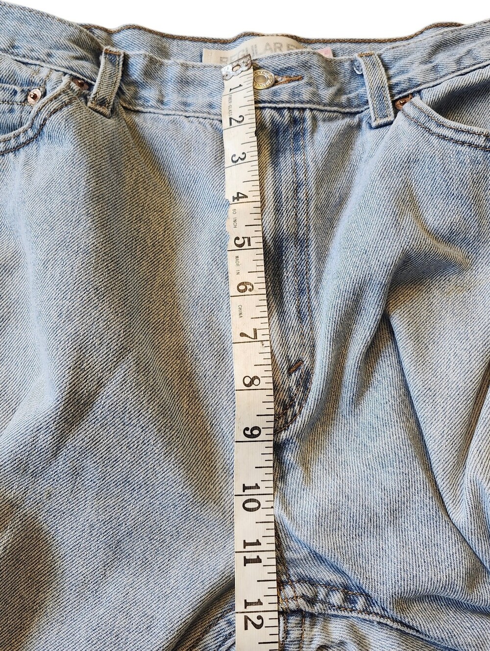 Levi's 505 Straight Leg Jeans Men's 36 Light Wash Blue Denim Vintage 2007 36x30 - Picture 8 of 10